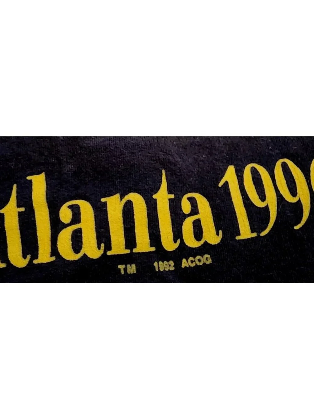 Vintage Champion Atlanta Olympics 1996 TShirt large graphic torch rings spellout - Picture 4 of 7